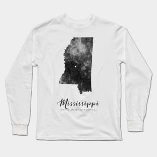 Mississippi state map Long Sleeve T-Shirt